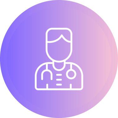 doktor simgesi, vektör illüstrasyonu basit tasarım