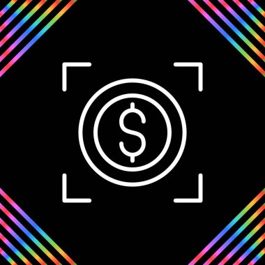 Doları para simgesi, vektör çizim 