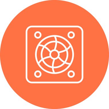 Soğutma hayran simgesi, vektör illüstrasyonu