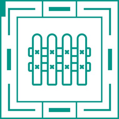 Çit. Web simgesi basit illüstrasyon