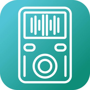 Mp3 Oyuncu simgesi, vektör illüstrasyonu 