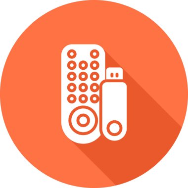 Streaming Stick simgesi, vektör illüstrasyonu basit tasarım