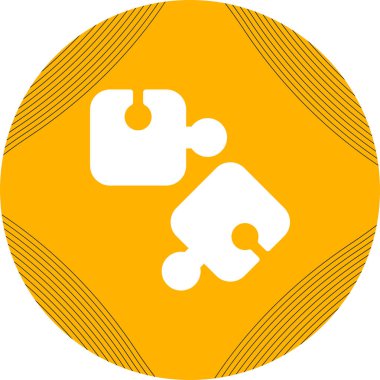 Bulmaca Parçaları web simgesi, basit vektör illüstrasyonu