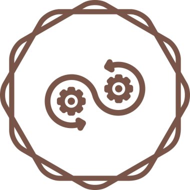 DevOps simgesi, vektör illüstrasyonu basit tasarım