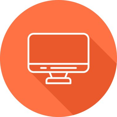 masaüstü monitörü web simgesi, vektör illüstrasyonu