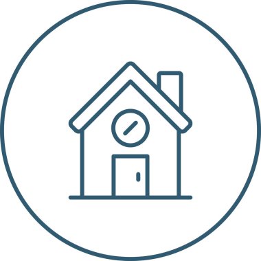 Ev web simgesi, basit vektör illüstrasyonu