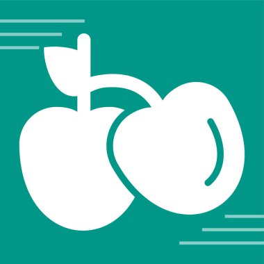 kiraz ikonu web basit illüstrasyon