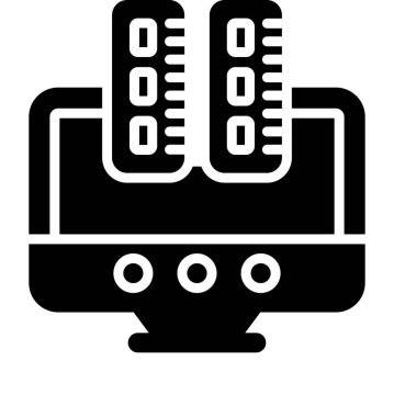 Masaüstü bilgisayar simgesi, vektör illüstrasyonu basit tasarım