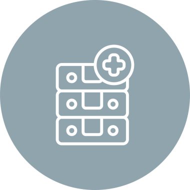 veritabanı simgesi, vektör illüstrasyonu basit tasarım