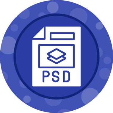 PSD web simgesi, basit vektör illüstrasyonu