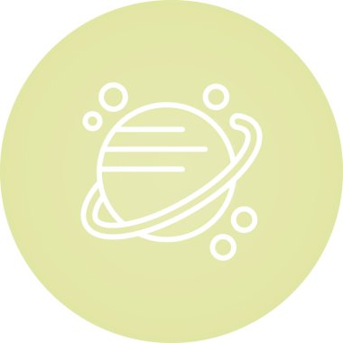 Gezegen web simgesi vektör illüstrasyonu 