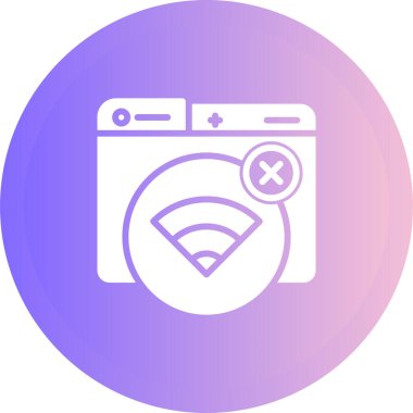 wifi Bağlantı Hatası vektör çizimi 