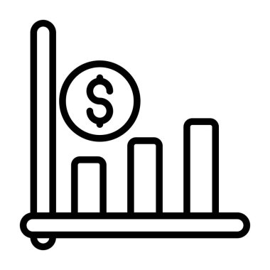 iş grafiği simgesi, vektör illüstrasyonu