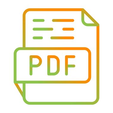 PDF dosya vektör simgesi 