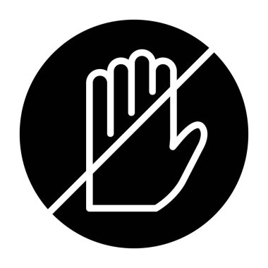 Kısıtlama web simgesi vektör illüstrasyonu 