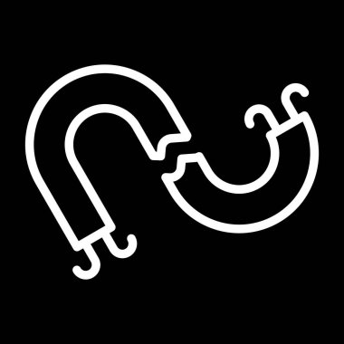 Kırık Kablo web simgesi, basit illüstrasyon 