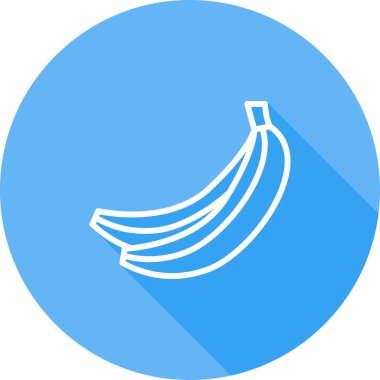 muz meyve ikonu vektör illüstrasyonu