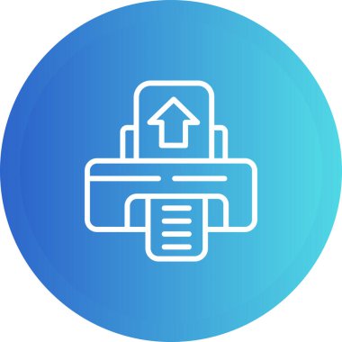 Yazıcı. Web simgesi basit illüstrasyon