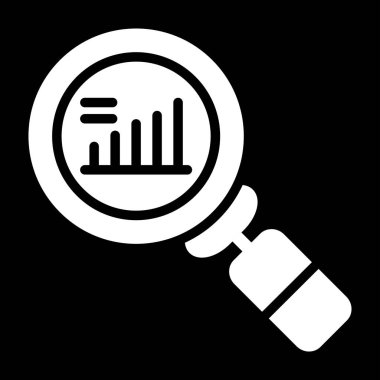 Pazar Araştırması Simgesi, Grafik ve Web Tasarımı Şablonu. Vektör İllüstrasyonu