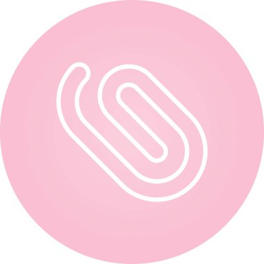 paper clip icon, vector illustration simple design