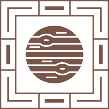 Gezegen web simgesi vektör illüstrasyonu 