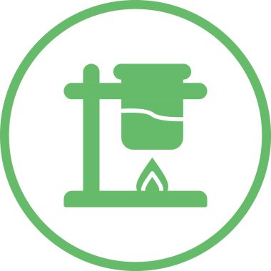 Bunsen Burner simgesi, vektör illüstrasyonu