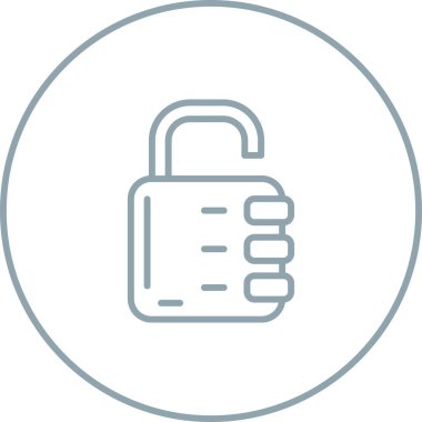 asma kilit simgesi, vektör illüstrasyonu basit tasarım