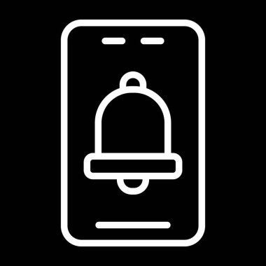 Bilgilendirme zili. Web simgesi basit illüstrasyon