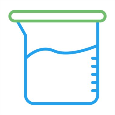 Beaker ağ simgesi, vektör illüstrasyonu