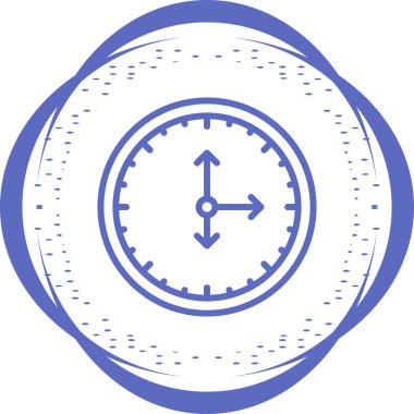 Saat web simgesi, basit vektör illüstrasyonu