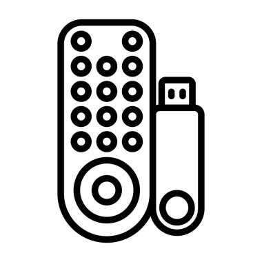 Streaming Stick simgesi, vektör illüstrasyonu basit tasarım