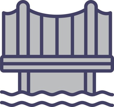 Köprü. Web simgesi basit illüstrasyon