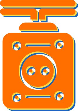 Kablo ağ simgesi basit illüstrasyon