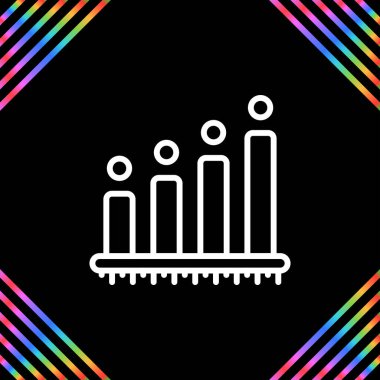Çubuk Grafik web simgesi, basit vektör illüstrasyonu