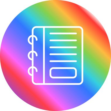 notepad simgesi, vektör illüstrasyonu basit tasarım