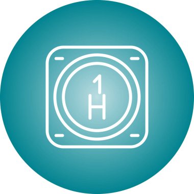 Periyodik tablonun hidrojen kimyasal elementinin web çizimi