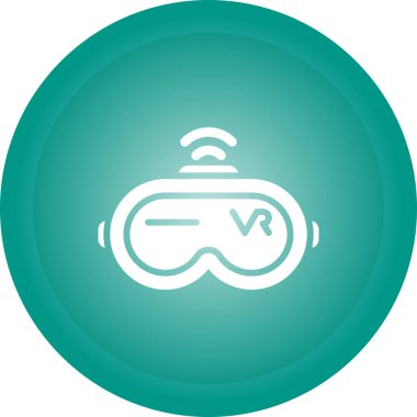 Virtual Reality headset icon, vector illustration simple design clipart