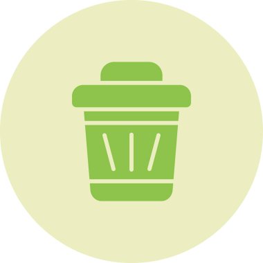 Çöp kutusu simgesi vektör illüstrasyonu