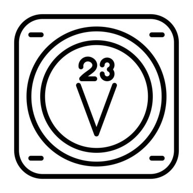 Vanadyum kimyasal işaret simgesi, web illüstrasyonu