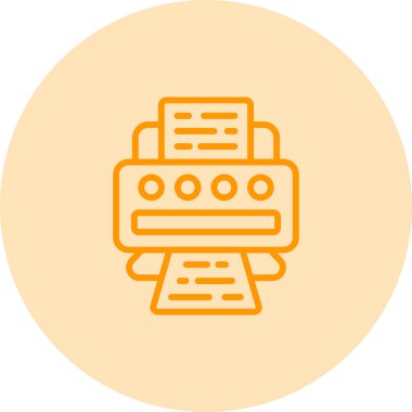 Yazıcı. Web simgesi basit illüstrasyon