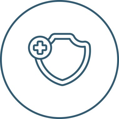 Kalkan, Koruma, Güvenlik Simgesi Vektör İllüstrasyonu