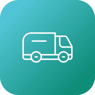 Kamyon web simgesi. Vektör illüstrasyonu