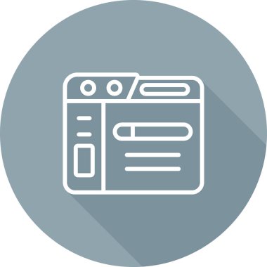 Tarayıcı simgesinin vektör illüstrasyonu