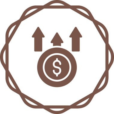 Maliyet web simgesi basit illüstrasyon