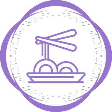 Makarna simgesinin web illüstrasyonu