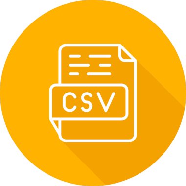 CSV dosya biçimi, simge vektör illüstrasyonu