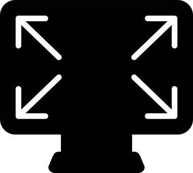 Tam ekran. Web simgesi basit illüstrasyon