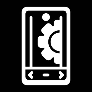 akıllı telefon simgesi, vektör illüstrasyonu basit tasarım