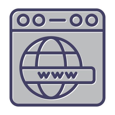 Tarayıcı simgesinin vektör illüstrasyonu