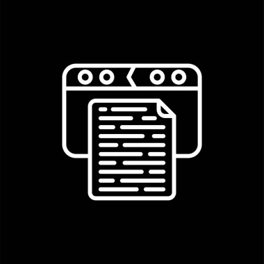 belge web simgesi vektör illüstrasyonu